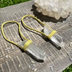 ONE Raw Quartz Point Crystal Ornament • OOAK Stone Specimen